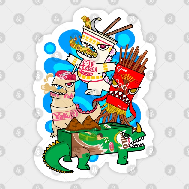 JUNK FOOD MONSTERS ZILLAA Sticker by wss3